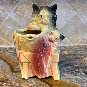 Vintage McCoy Ceramic Cat Planter
